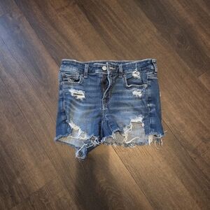 American Eagle Outfitters Ripped Blue Jean Shorts
